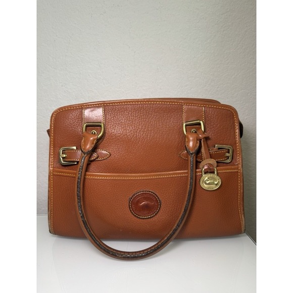 DOONEY & BOURKE Vintage Bag All Weather Leather Satchel 2Way USA 80s 90s Brown** - Picture 1 of 16